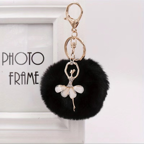 NWT Ballerina Pom Pom Luxe Key charm for purse - Picture 1 of 1